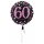 Folienballon Sparkling 60 D43cm pink/schwarz