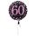 Folienballon Sparkling 60 D43cm pink/schwarz