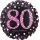 Folienballon Sparkling 80 D43cm pink/schwarz