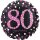 Folienballon Sparkling 80 D43cm pink/schwarz