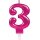 Zahlenkerze 3 Sparkling Celebrations Pink
