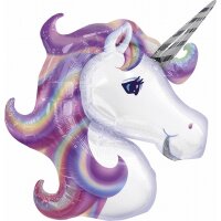 Folienballon SuperShape Einhorn 84 x 74 cm