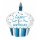 Folienballon Happy 1st Birthday Junge blau