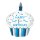 Folienballon Happy 1st Birthday Junge blau