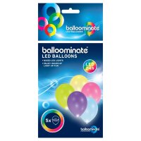LED Luftballons 27,5cm bunt 5 Stück