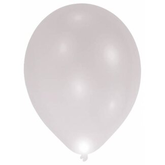 LED Luftballons silber 27,5cm 5 Stück
