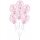 Luftballon Bouquet Konfetti pink transparent 27,5 cm 6 Stück