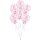 Luftballon Bouquet Konfetti pink transparent 27,5 cm 6 Stück