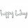 Folienballon Phrase happy bday silber