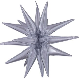 Folienballon Multi Star 76x88cm silber