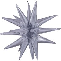 Folienballon Multi Star 76x88cm silber