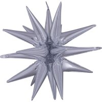 Folienballon Multi Star 76x88cm silber