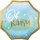 Folienballon XL Oh Baby blau 55x55cm