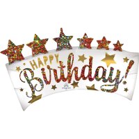 Folienballon SuperShape Happy Birthday Banner