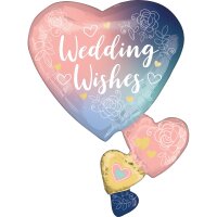 Folienballon SuperShape Wedding Wishes 58 x 76 cm