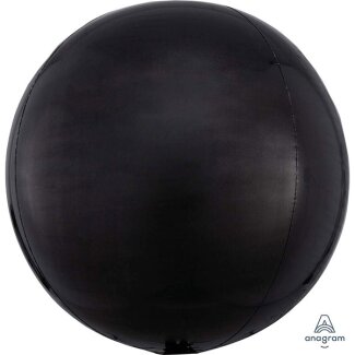 Folienballon Orbz schwarz Ø38 cm