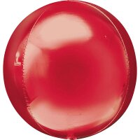 Folienballon Orbz rot Ø38 cm