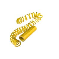 Luftschlange 7 mm x 4 m Holographie gold