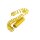 Luftschlange 7 mm x 4 m Holographie gold