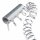 Luftschlange 7 mm x 4 m Holographie silber