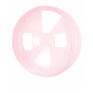 Folienballon Clearz Crystal Dark pink rund
