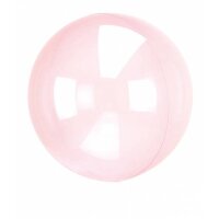 Folienballon Clearz Crystal Dark pink rund