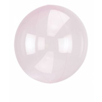 Folienballon Clearz Crystal Light pink rund