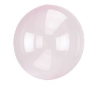 Folienballon Clearz Crystal Light pink rund