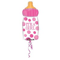 Folienballon Babyflasche Its a girl 25 x 58 cm