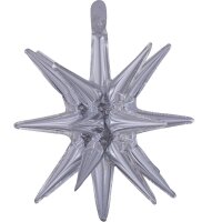 Folienballon Multi Star 45 x 50 cm silber