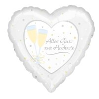 Folienballon Herz Alles Gute zur Hochzeit 43 cm
