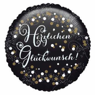 Folienballon Herzlichen Glückwunsch Ø 43 cm