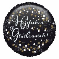 Folienballon Herzlichen Glückwunsch Ø 43 cm