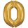 Folienballon Zahl 0 gold 66 x 88 cm