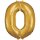 Folienballon Zahl 0 gold 66 x 88 cm