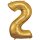 Folienballon Zahl 2 50x88cm gold