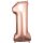 Folienballon Zahl 1 roségold 33 x 86 cm