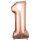 Folienballon Zahl 1 roségold 33 x 86 cm