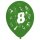 Ballons Zahl "8" 25 cm 8 Stück