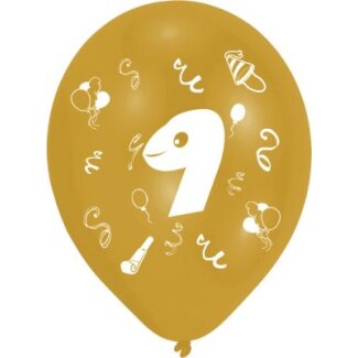 Zahlenballons 9 25 cm 8 Stück