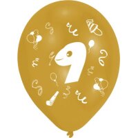 Zahlenballons 9 25 cm 8 Stück