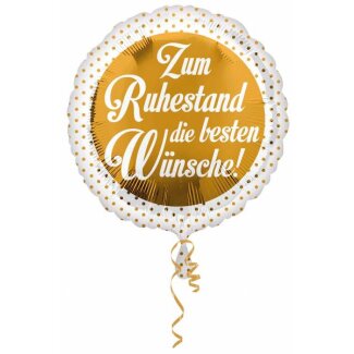 Folienballon "Zum Ruhestand die besten Wünsche"