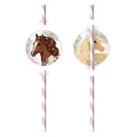 Trinkhalme 8er Beautiful Horses Papier