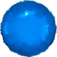 Folienballon rund D43cm blau-metallic