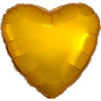 Folienballon Herz 43 cm gold-metallic