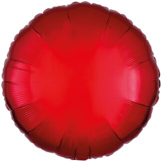 Folienballon rund D43cm rot-metallic