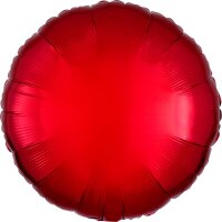 Folienballon rund D43cm rot-metallic