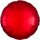 Folienballon rund D43cm rot-metallic