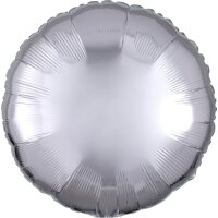 Folienballon rund D43cm silber-metallic