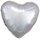 Folienballon Herz 43 cm silber-metallic